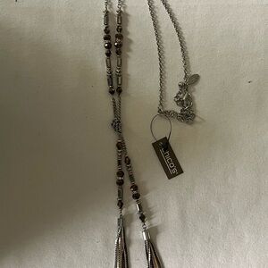 CHICO’S Long Beaded Tassel Necklace- NWT’s